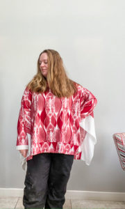 Keep warm with this quick and easy sew. This gorgeous Sweater Cape is a women’s poncho sewing pattern in sizes XXS to 5XL.