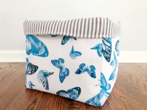 This Fabric Baskets sewing pattern is perfect: decorative and practical. Tidy up or give your fav plant a bright new home in under 60 minutes