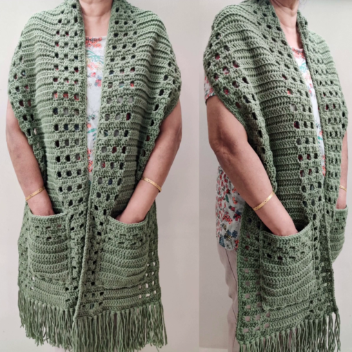 Crochet Pattern Scarf With Pockets 1